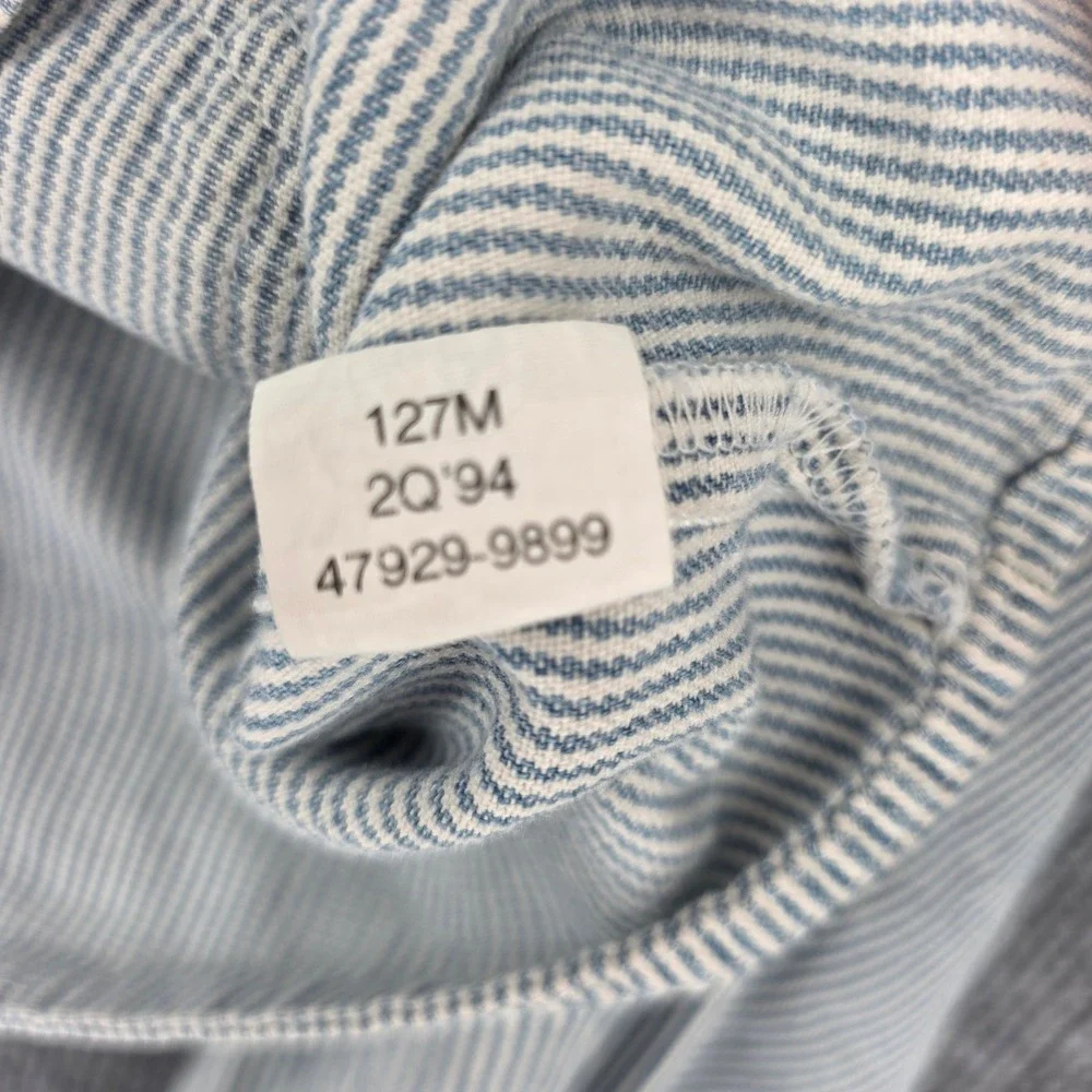 Vintage 1994 Levis Hickory Stripe Cropped Denim Jacket Blue White 47929-9899 M - Picture 7 of 9